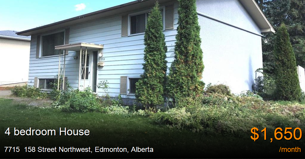 7715 158 street northwest, edmonton House for Rent