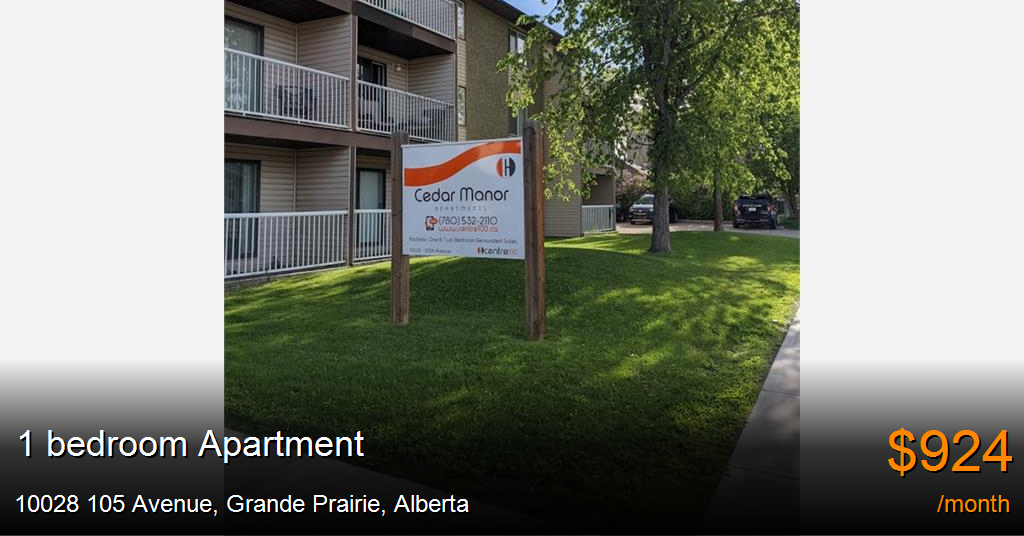 10028 105 avenue, grande prairie Apartment for Rent