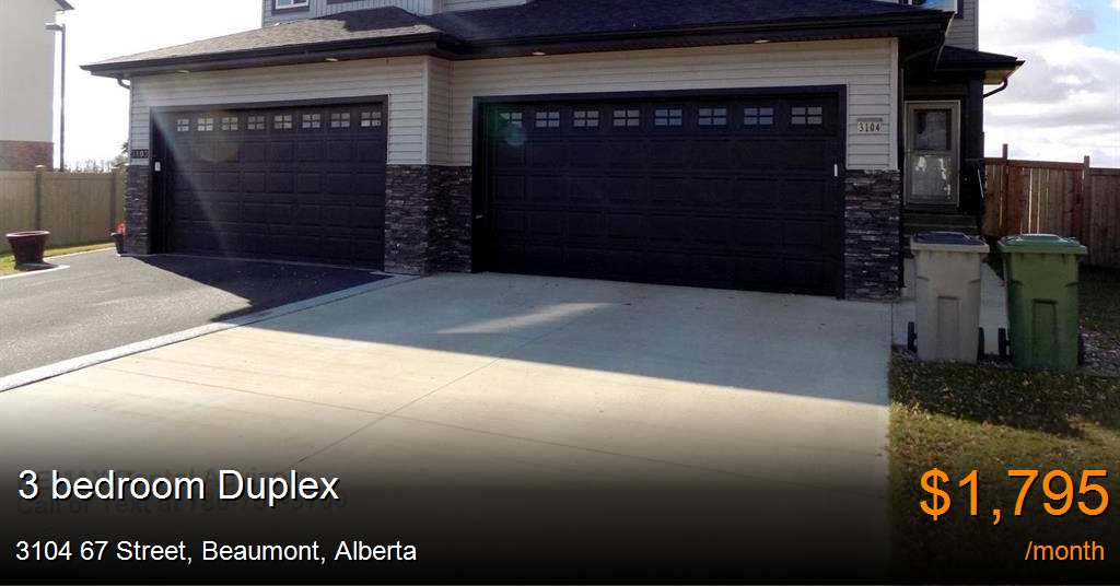 3104 67 street, beaumont Duplex for Rent