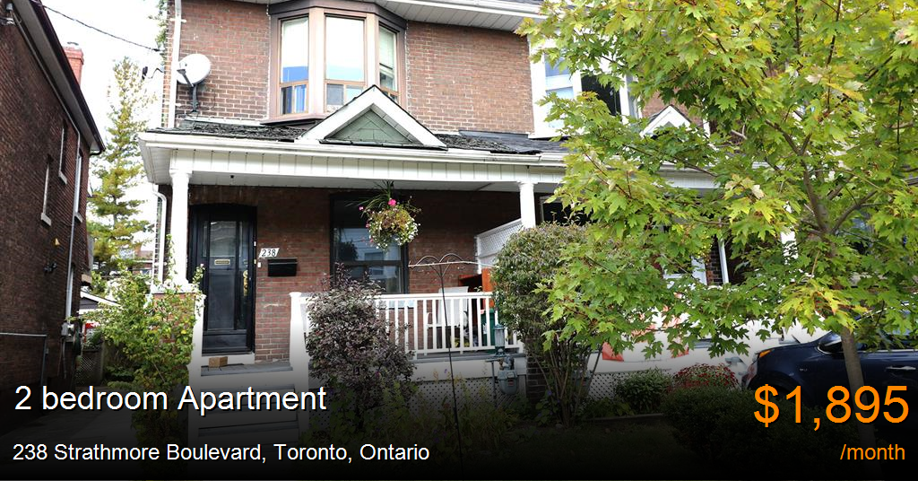 238 strathmore boulevard, toronto Apartment for Rent