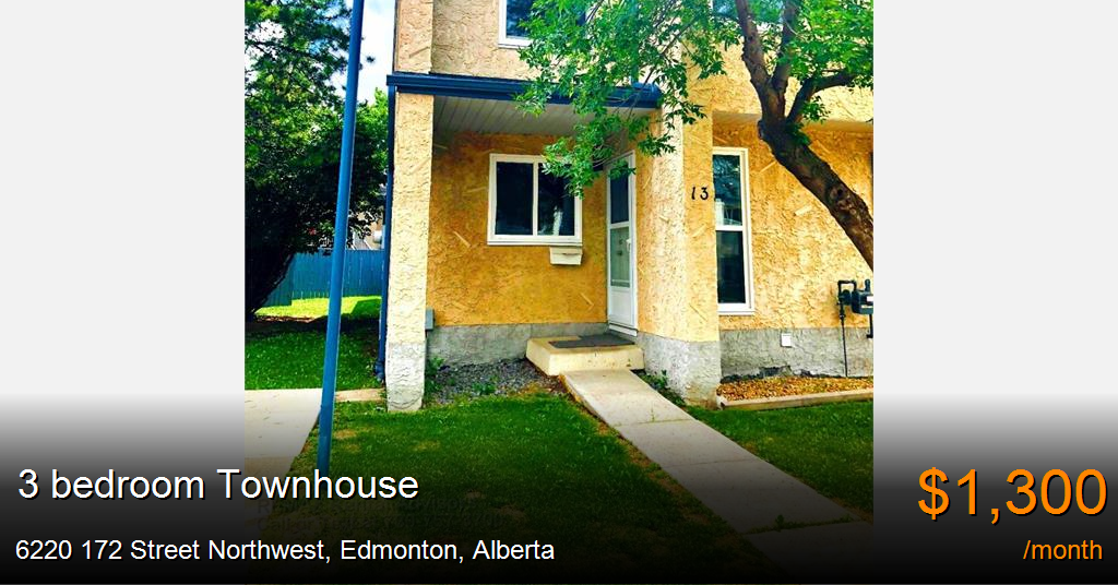 6220 172 street northwest, edmonton Townhouse for Rent