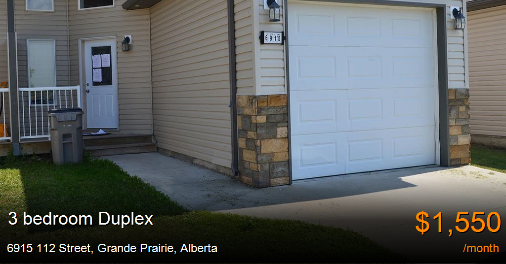 6915 112 street, grande prairie Duplex for Rent