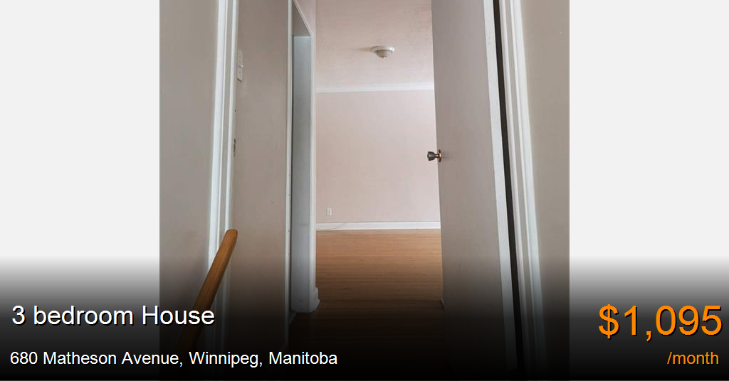 680 matheson avenue, winnipeg House for Rent