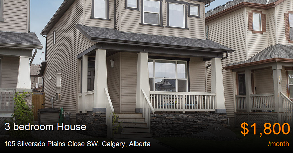 105 silverado plains close sw, calgary House for Rent