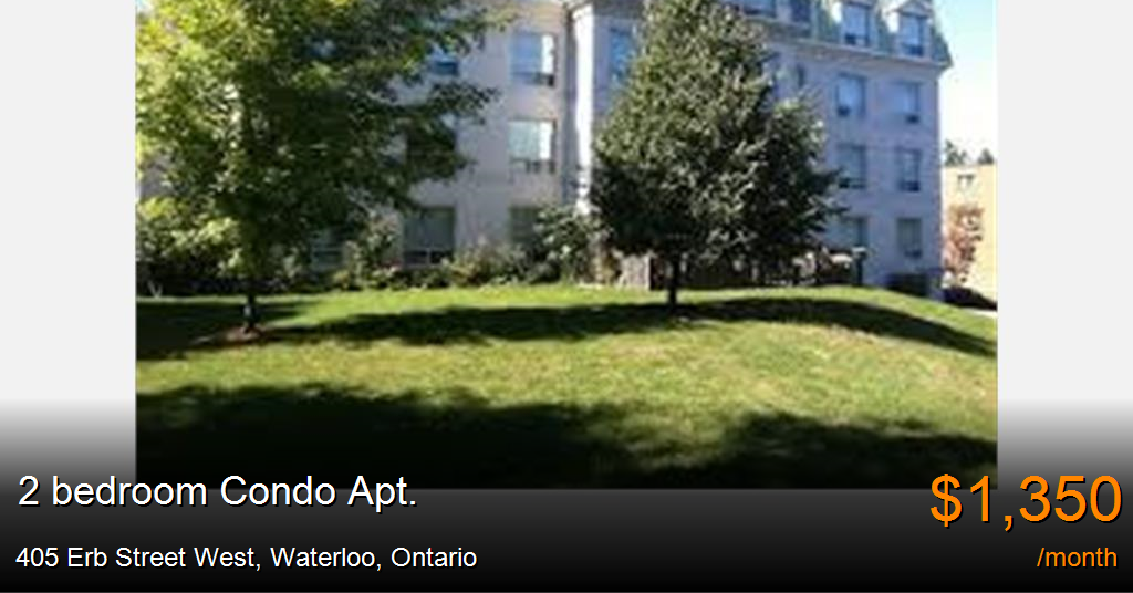 405 erb street west, waterloo Condo Apt. for Rent