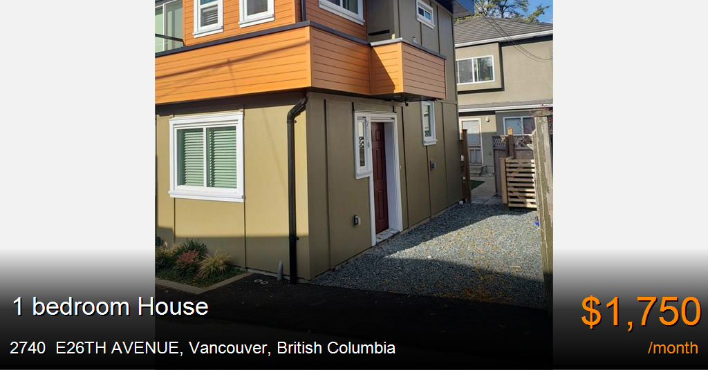 2740 e26th avenue, vancouver House for Rent