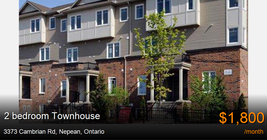 3373 cambrian rd, nepean Townhouse for Rent