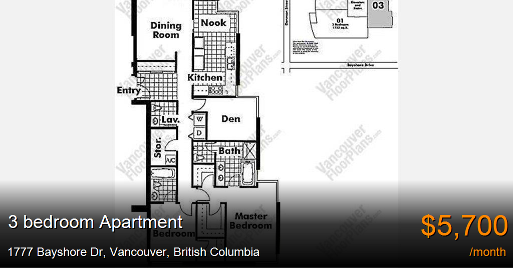1777 bayshore dr, vancouver Apartment for Rent