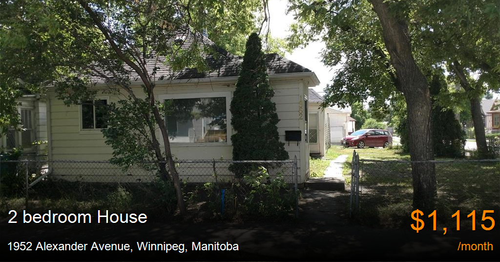 1952 alexander avenue, winnipeg House for Rent