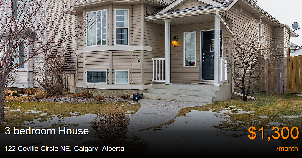 122 coville circle ne, calgary House for Rent