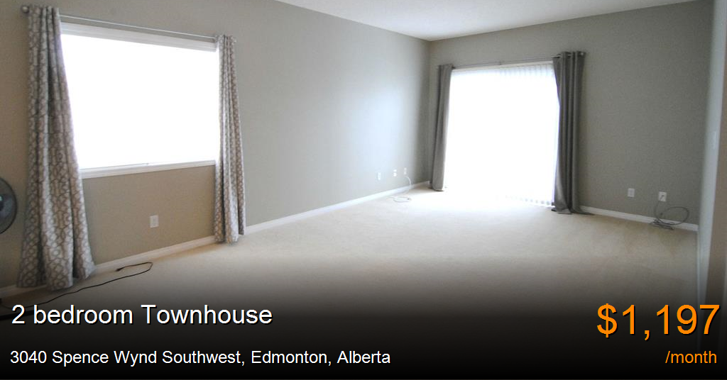3040 spence wynd southwest, edmonton Townhouse for Rent