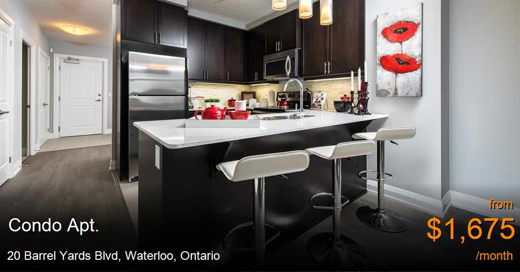 20 Barrel Yards Blvd, Waterloo Condo Apt. for Rent B19506