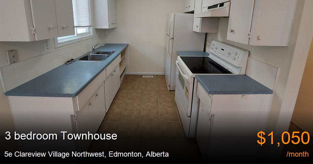 5e clareview village northwest, edmonton Townhouse for Rent