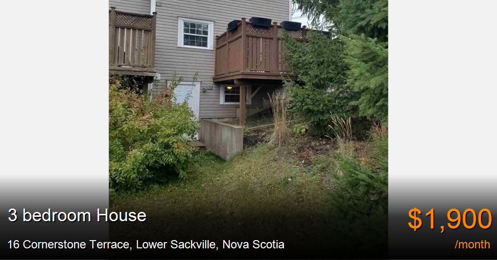 16 cornerstone terrace, lower sackville House for Rent