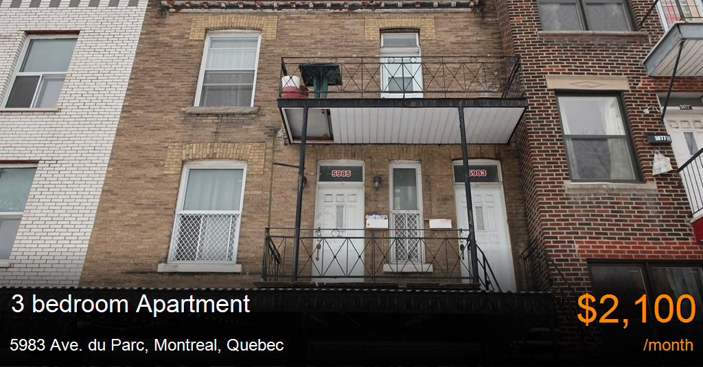 5983 ave. du parc, montreal Apartment for Rent