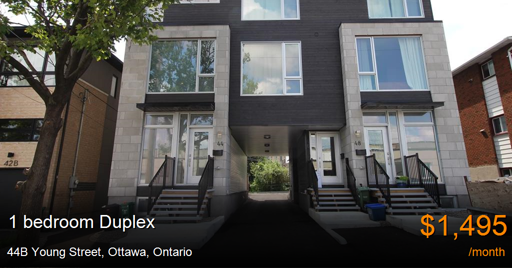 44b young street, ottawa Duplex for Rent