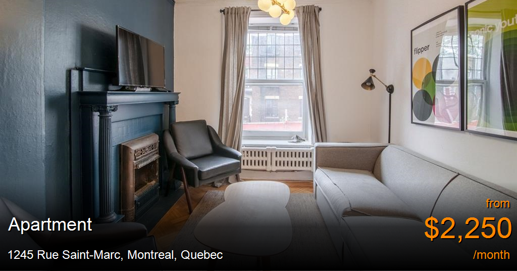 1245 rue saintmarc, montreal Apartment for Rent