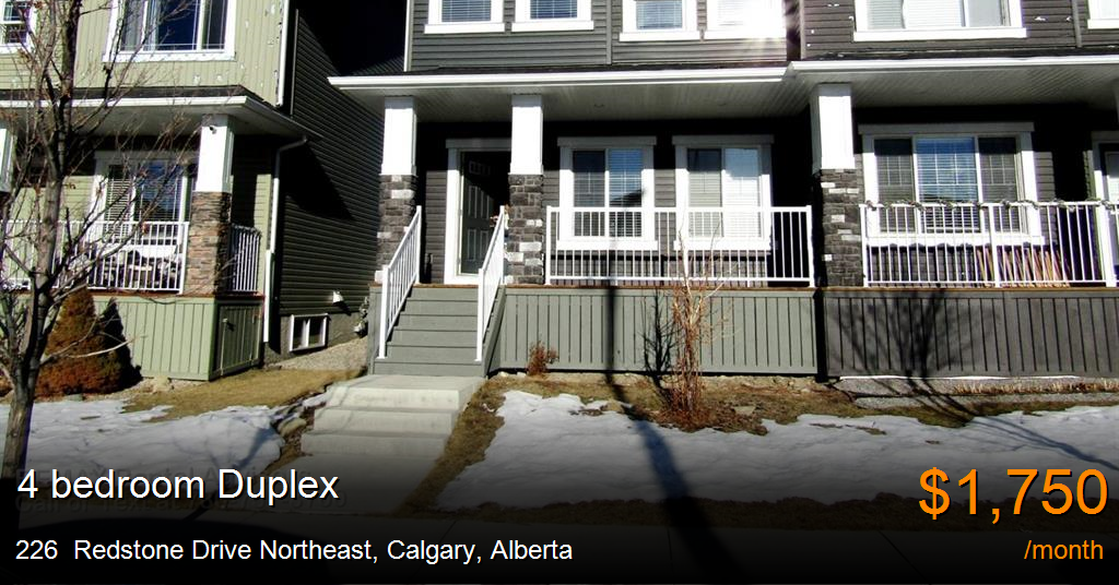 226 redstone drive northeast, calgary Duplex for Rent