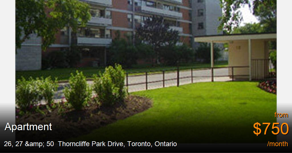 26, 27 & 50 thorncliffe park drive, toronto Apartment for Rent