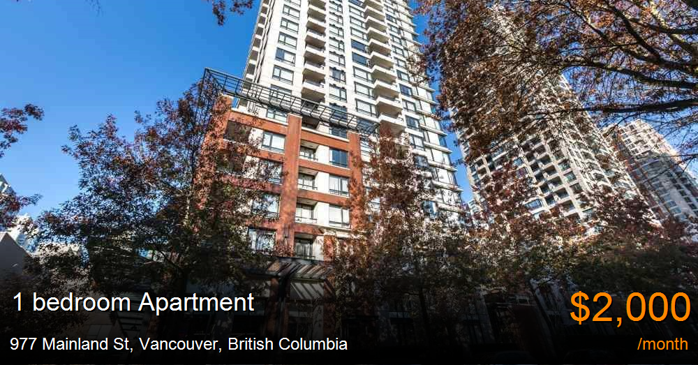 977 mainland st, vancouver Apartment for Rent