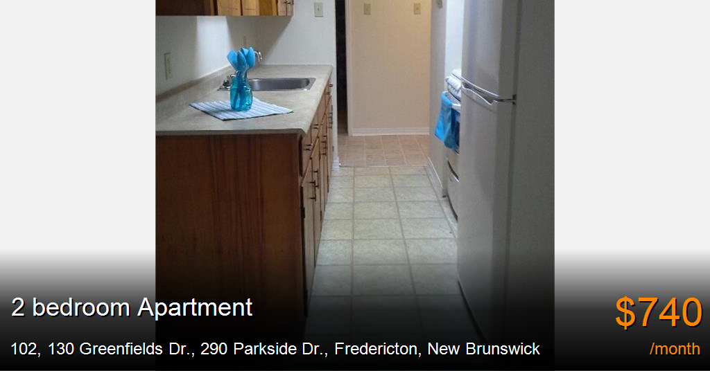 102, 130 Greenfields Dr., 290 Parkside Dr., Fredericton Apartment for