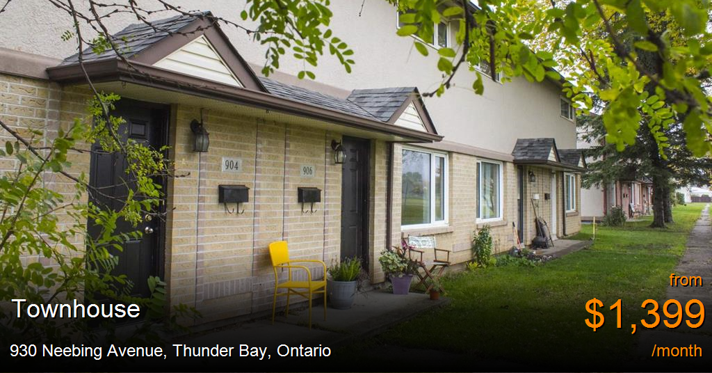 930 neebing avenue, thunder bay Townhouse for Rent