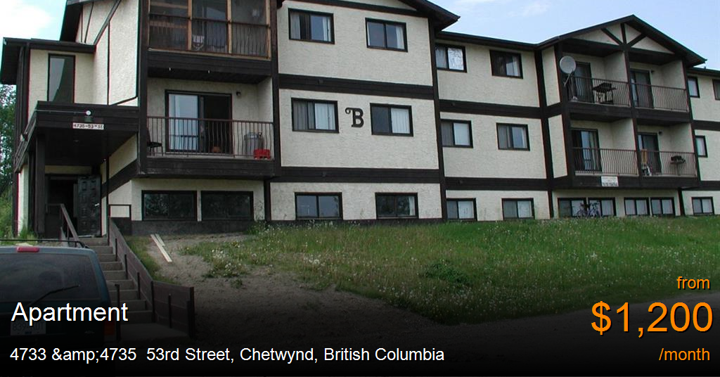 4733 &4735 53rd street, chetwynd Apartment for Rent