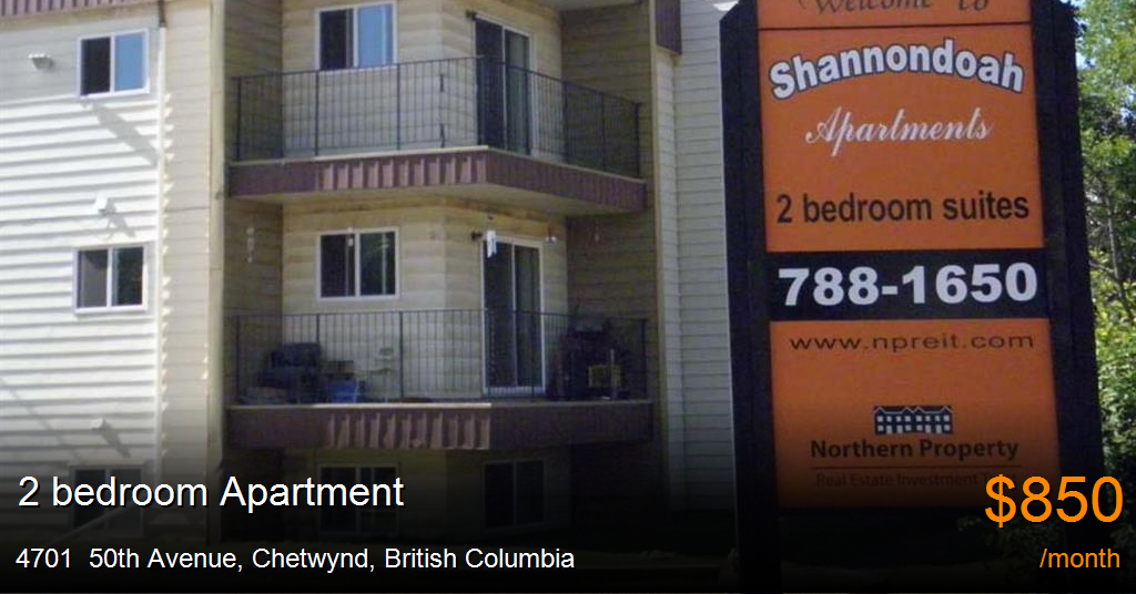 4701 50th avenue, chetwynd Apartment for Rent