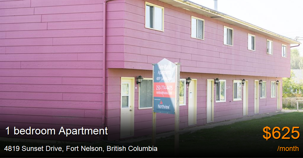 4819 Sunset Drive, Fort Nelson Apartment for Rent