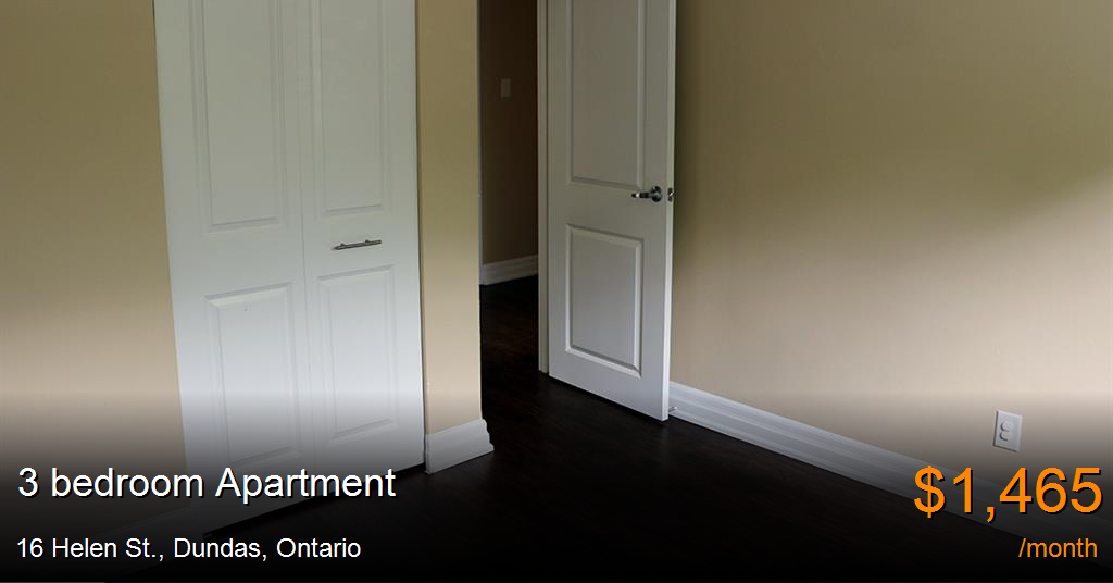 16 helen st., dundas Apartment for Rent