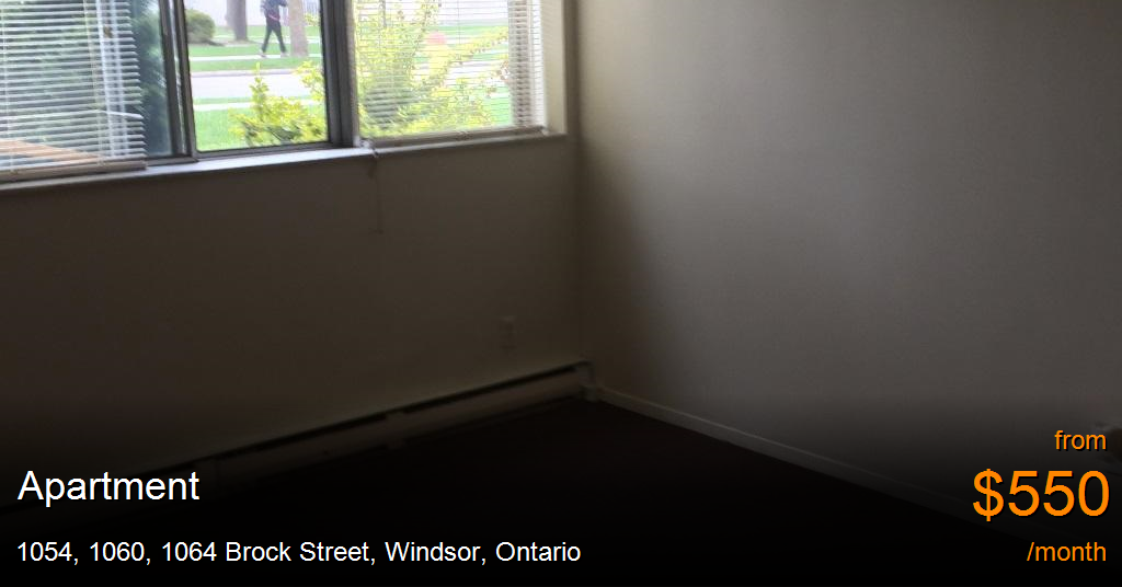 1054, 1060, 1064 brock street, windsor Apartment for Rent