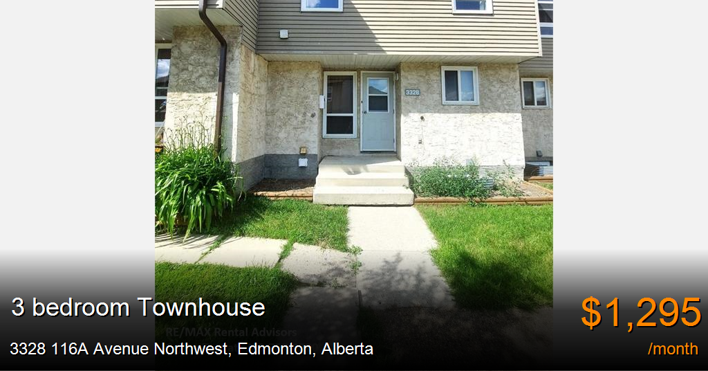 3328 116a avenue northwest, edmonton Townhouse for Rent