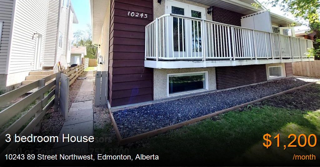 10243 89 street northwest, edmonton House for Rent
