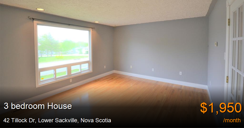 42 tillock dr, lower sackville House for Rent