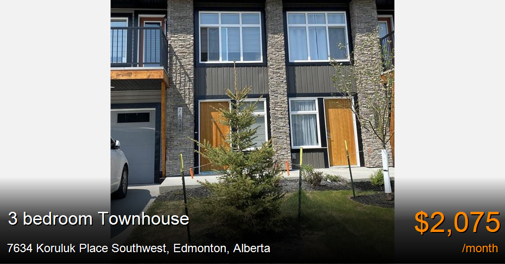 7634 koruluk place southwest, edmonton Duplex for Rent