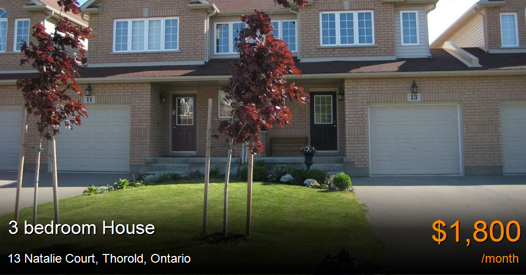 13 natalie court, thorold House for Rent
