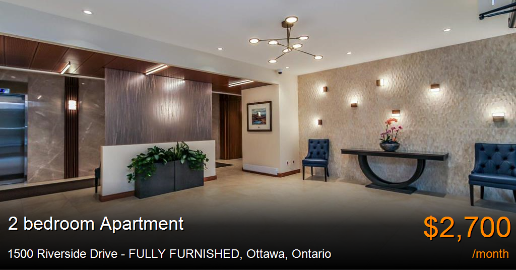 1500 riverside drive fully furnished, ottawa Apartment for Rent