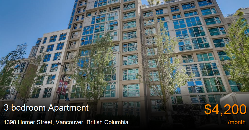 1398 homer street, vancouver Apartment for Rent