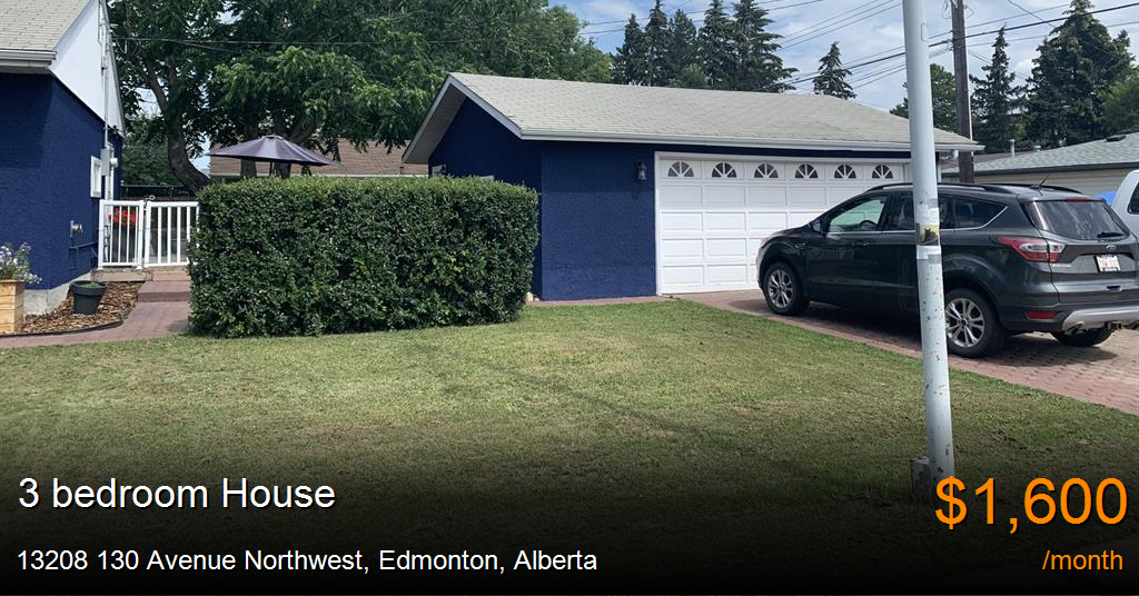 13208 130 avenue northwest, edmonton House for Rent