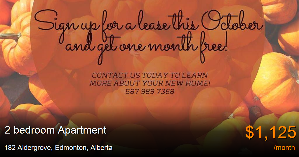 182 aldergrove, edmonton Apartment for Rent