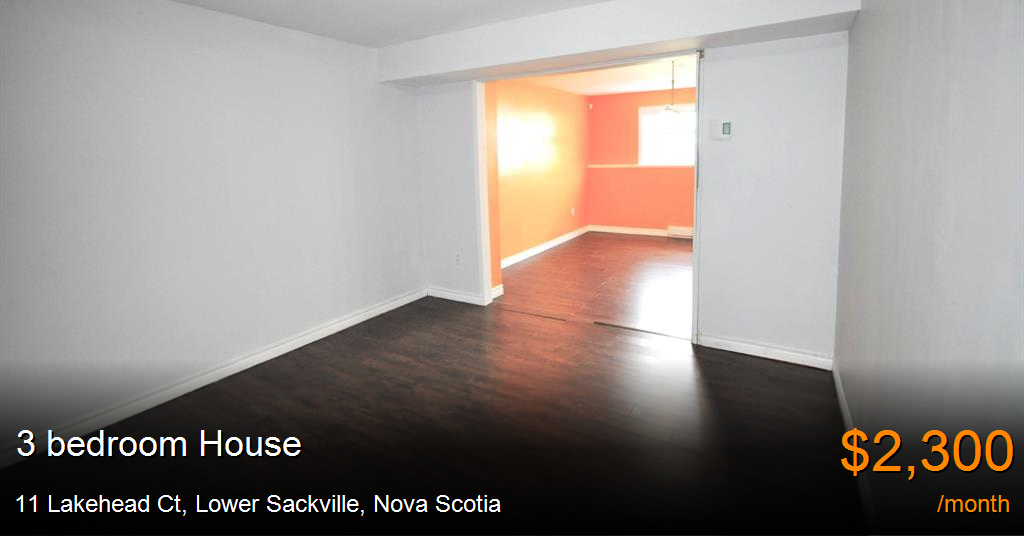 11 lakehead ct, lower sackville House for Rent