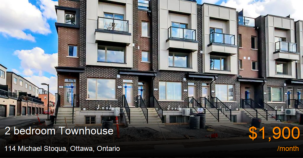 114 michael stoqua, ottawa Townhouse for Rent