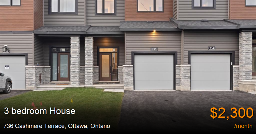 736 cashmere terrace, ottawa House for Rent