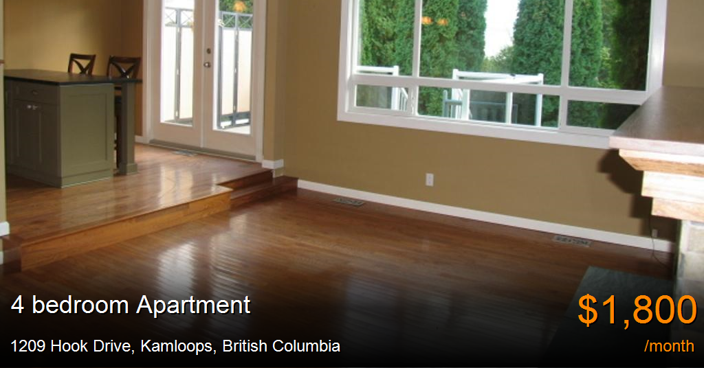 1209 hook drive, kamloops Apartment for Rent