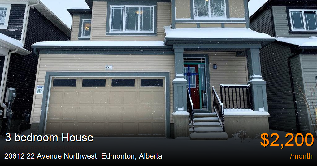 20612 22 avenue northwest, edmonton House for Rent