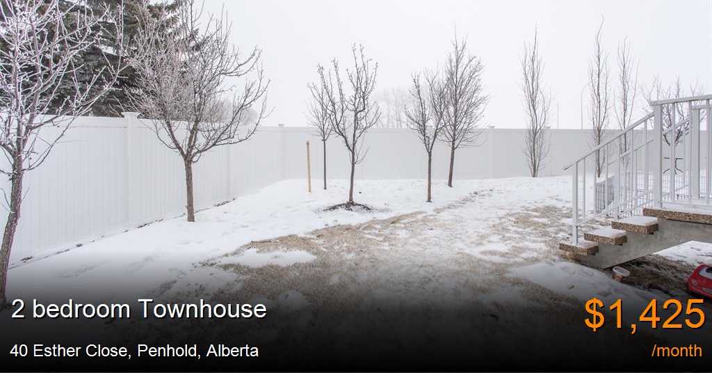 40 esther close, penhold Townhouse for Rent