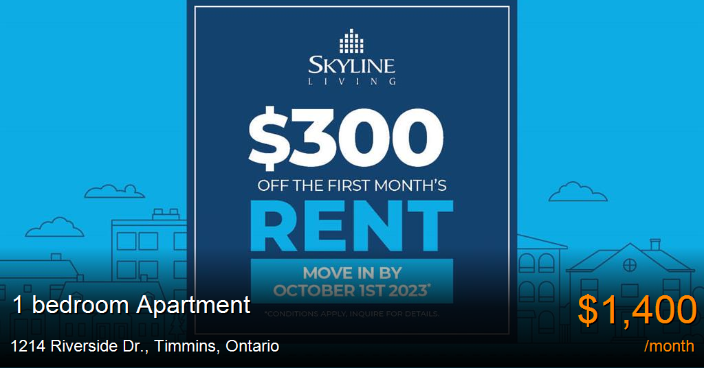 1214 Riverside Dr., Timmins Apartment for Rent