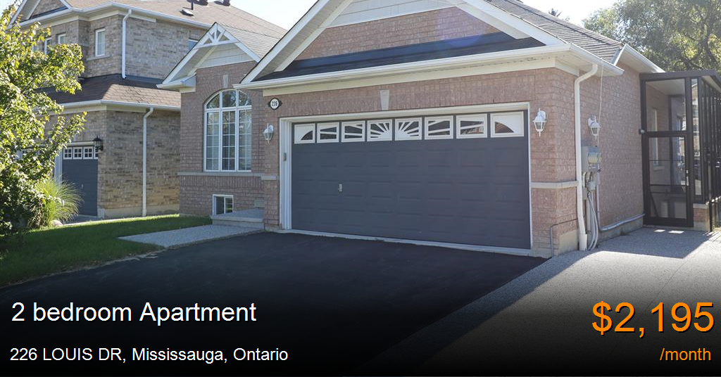226 louis dr, mississauga Apartment for Rent