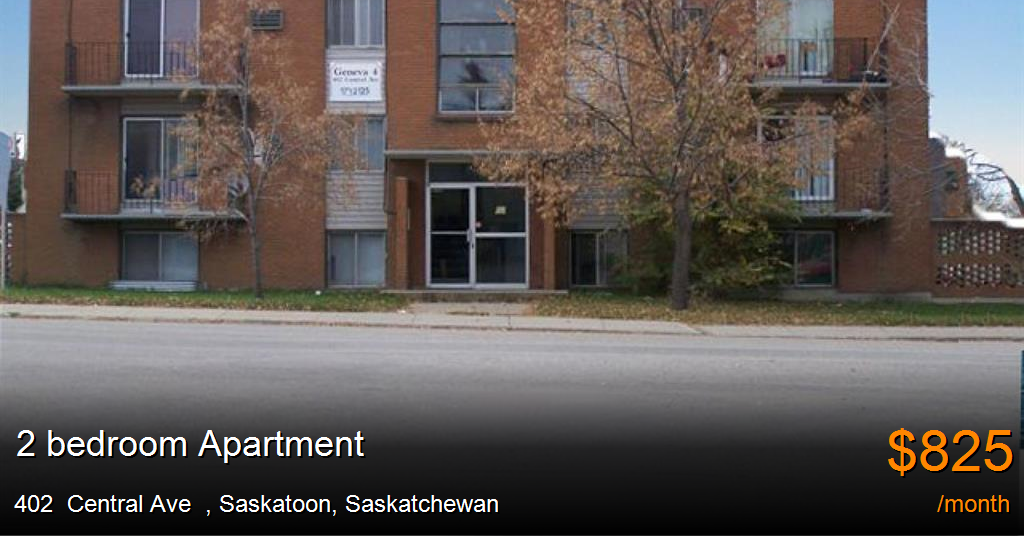 402 central ave, saskatoon Apartment for Rent