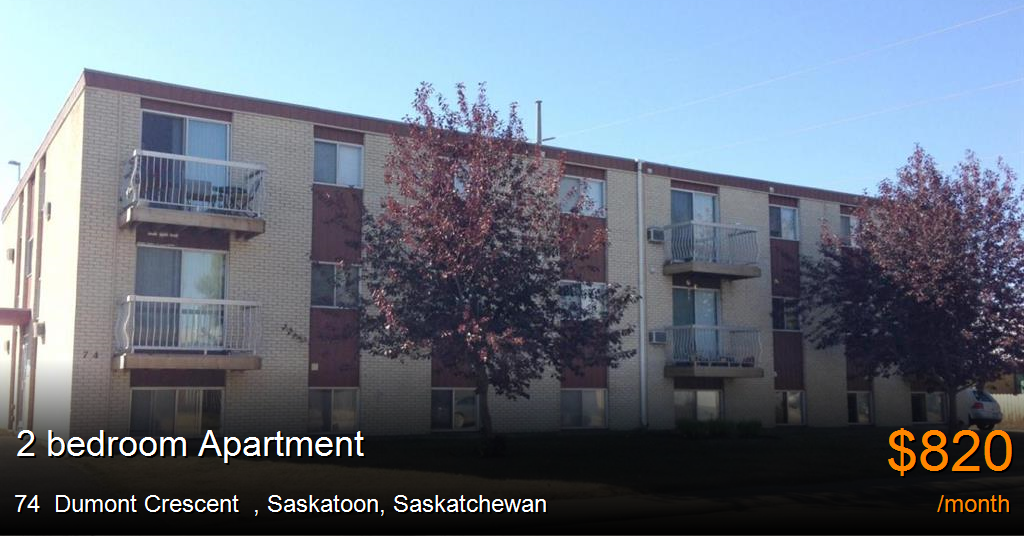 74 dumont crescent, saskatoon Apartment for Rent